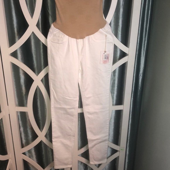jessica simpson white maternity jeans